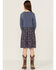 Trixxi Girls' Navy Blue Bow Front Pullover Sweatshirt, Navy, hi-res