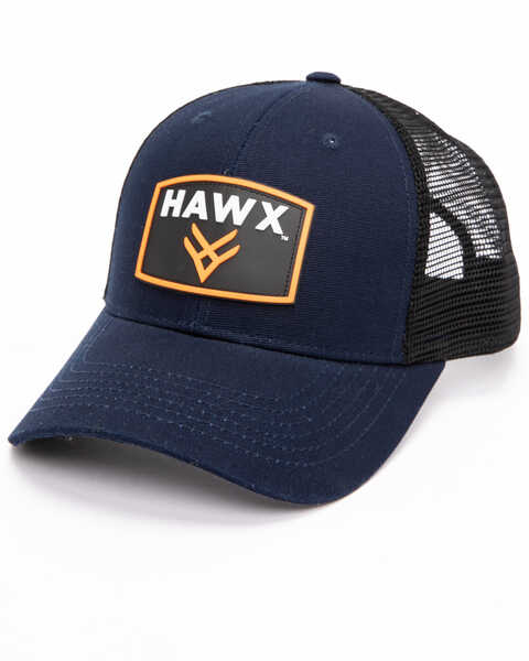 Hawx Men's Rubber Patch Trucker Cap, Navy, hi-res