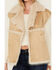 Image #3 - Revel Women's Faux Suede Fur Vest, Tan, hi-res