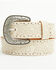 Image #1 - Shyanne Women's Rose Embossed Verity Classic Buckle Belt, Cream, hi-res