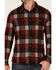 Flag & Anthem Men's Berks Plaid Textured Knit Long Sleeve Button-Down Western Shirt , Red, hi-res