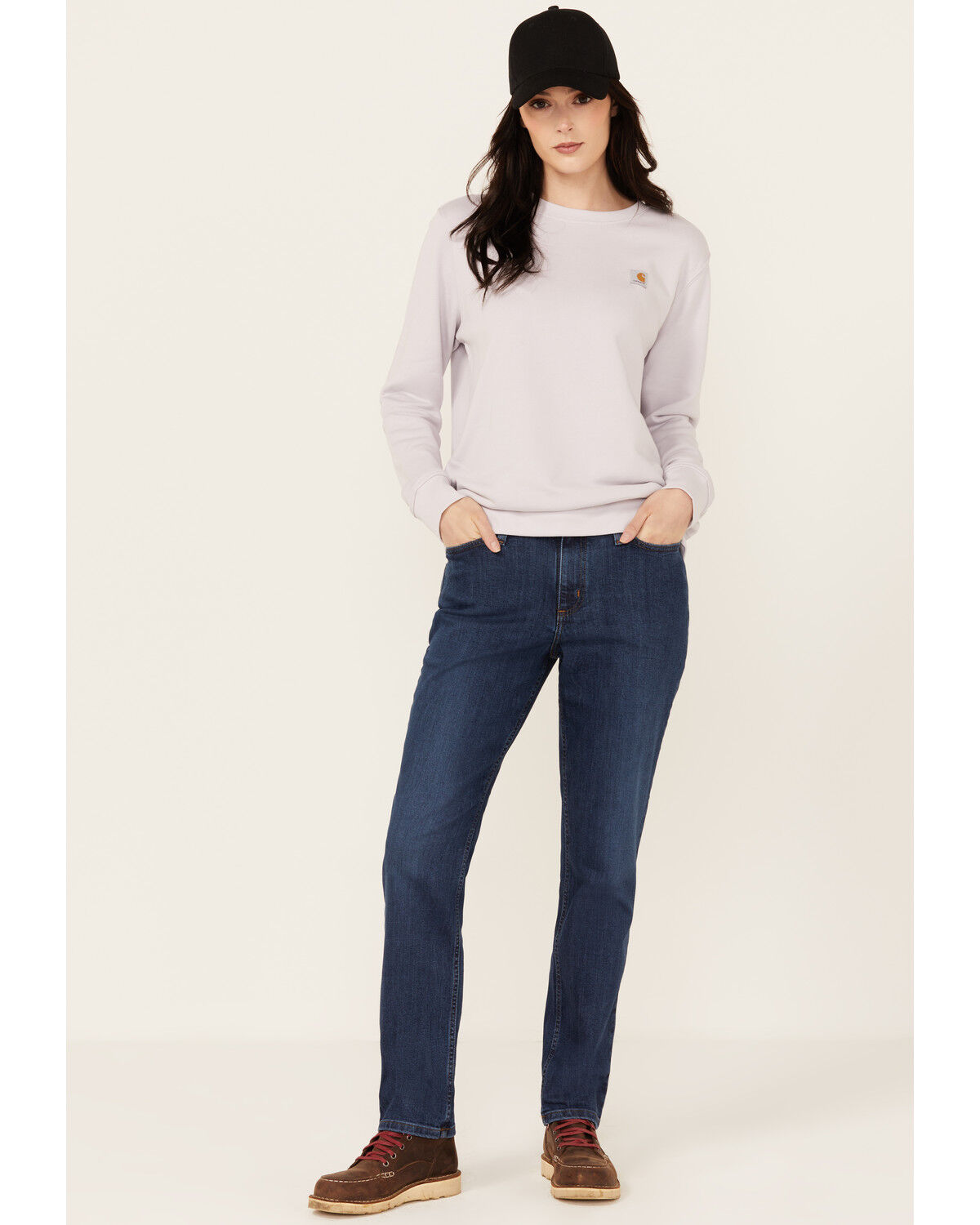 Image #1 - Carhartt Women's Rugged Flex® Relaxed Fit Stretch Denim Jeans, Indigo, hi-res