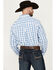 Image #4 - George Strait By Wrangler Men's Plaid Print Long Sleeve Button-Down Stretch Western Shirt  - Tall , White, hi-res