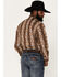 Image #4 - Wrangler Men's Checotah Southwestern Striped Long Sleeve Pearl Snap Western Shirt, , hi-res