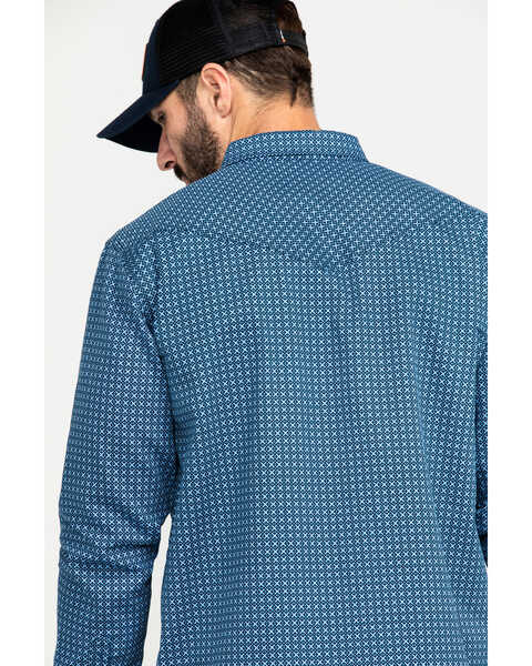 Image #5 - Cody James Men's FR Woven Plaid Print Long Sleeve Button Down Work Shirt , Blue, hi-res