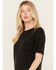 Idyllwind Women's Fannie Studded Tee, Black, hi-res