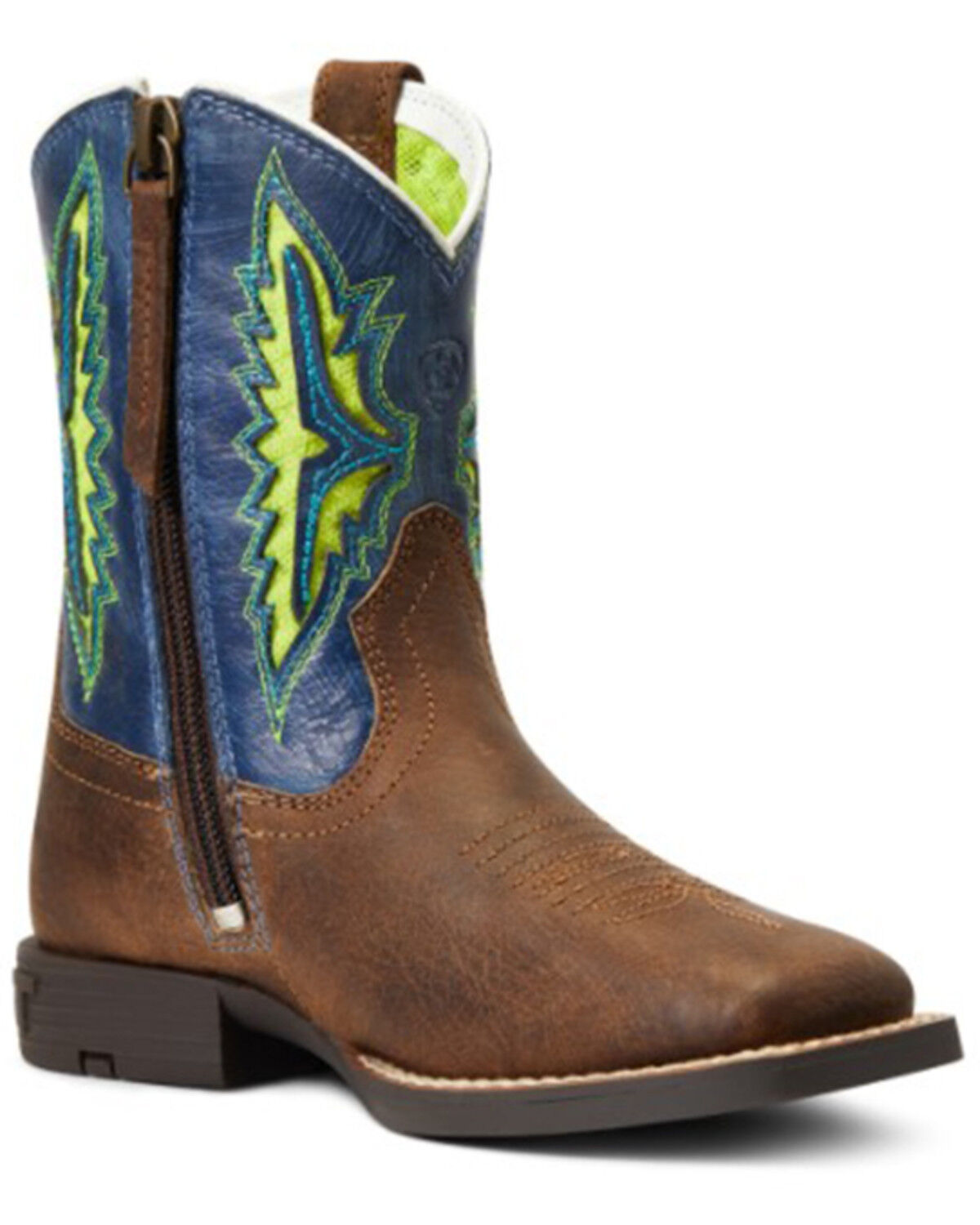 Image #1 - Ariat Boys' Koel VentTEK Easy Fit Western Boot - Broad Square Toe, Brown, hi-res
