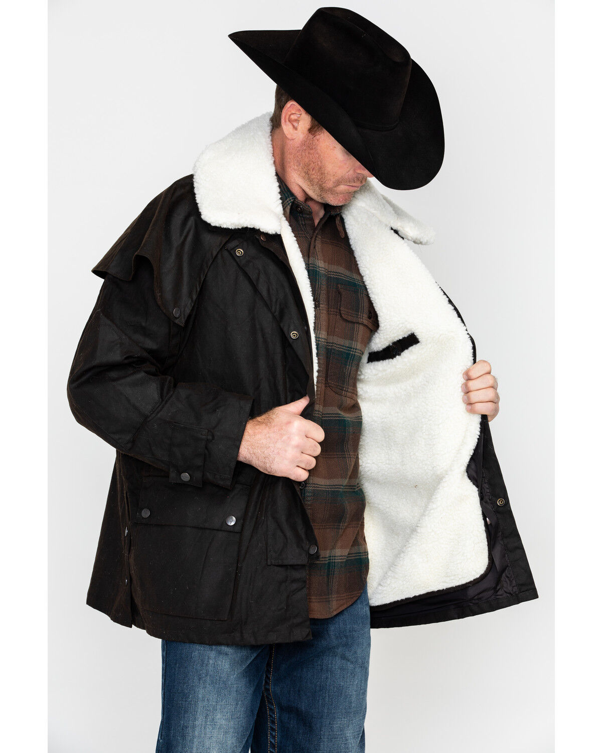 Image #3 - Outback Trading Co Men's Wool Drover Liner Vest, Natural, hi-res