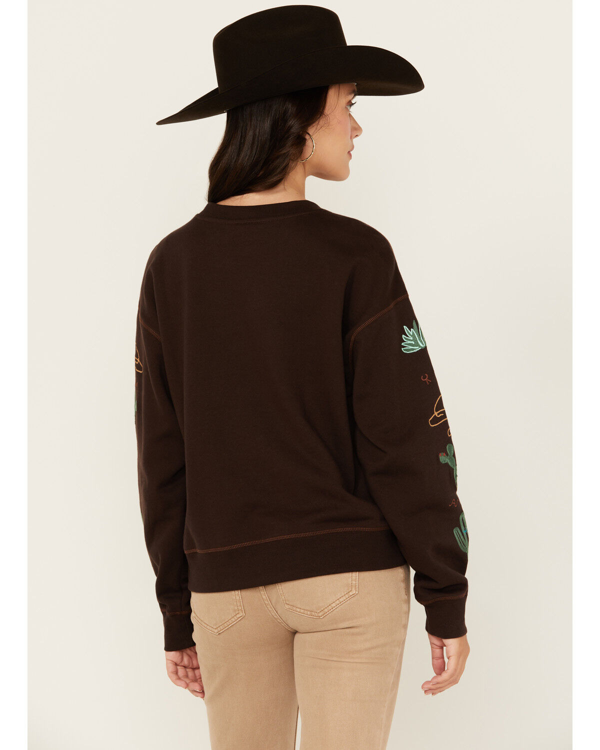 Image #4 - Ariat Women's Rodeo Sweatshirt, Brown, hi-res