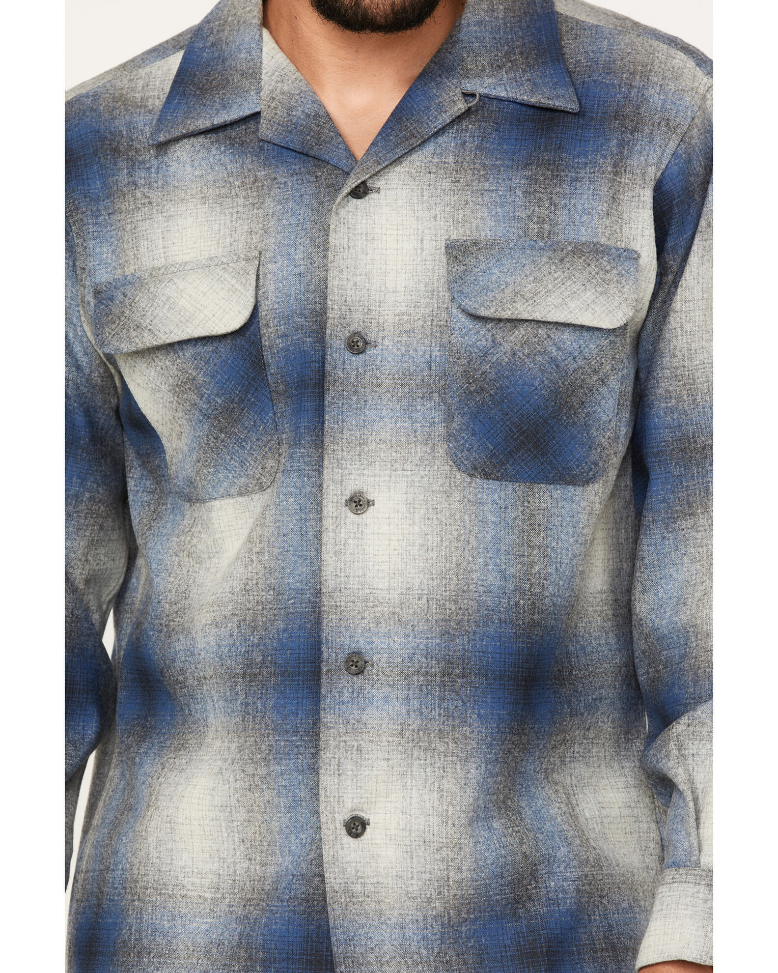 Product Name: Pendleton Men's Board Ombre Large Plaid Long Sleeve Western  Shirt