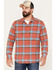 Image #1 - Flag & Anthem Men's Larkspur Long Sleeve Button Down Flannel Shirt, Red, hi-res
