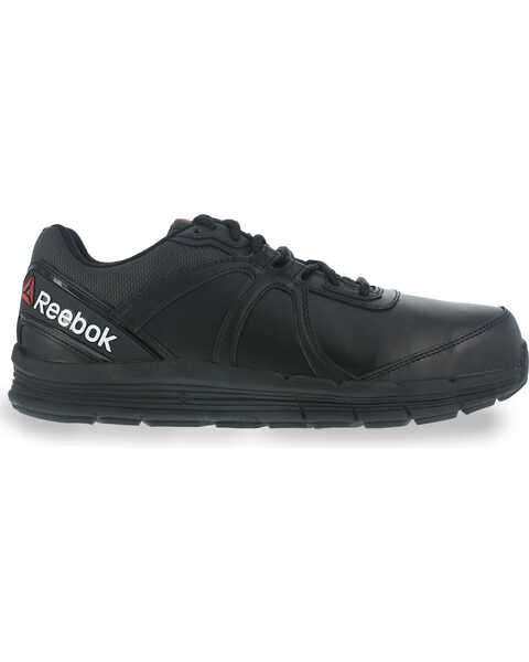 Reebok Men's Leather Athletic Oxfords - Steel Toe, Black, hi-res