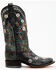 Image #3 - Corral Women's Floral Blacklight Western Boots - Square Toe, Black, hi-res