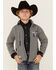 Image #1 - Cowboy Hardware Boys' Skull Flag Softshell Jacket, Grey, hi-res