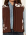 Image #3 - Cowgirl Hardware Girls' Cow Print Yoke Poly Shell Vest, Off White, hi-res