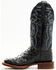 Dan Post Women's Embroidered Ostrich Western Boots - Broad Square Toe, Black, hi-res