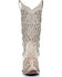 Image #4 - Corral Women's Glitter Inlay and Crystals Wedding Boots - Snip Toe, White, hi-res