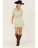 Image #1 - Shyanne Women's Floral Print Button Front Skirt, Seafoam, hi-res