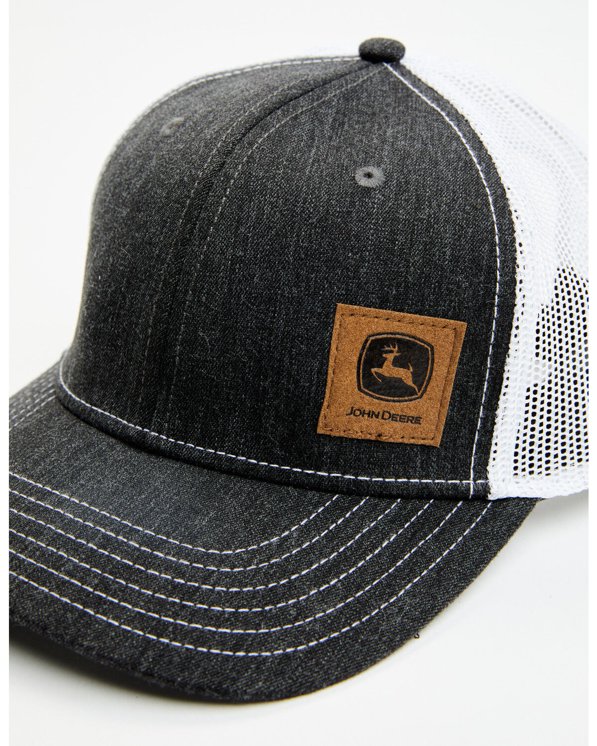 Image #2 - John Deere Men's Charcoal Corner Patch Ball Cap, Charcoal, hi-res