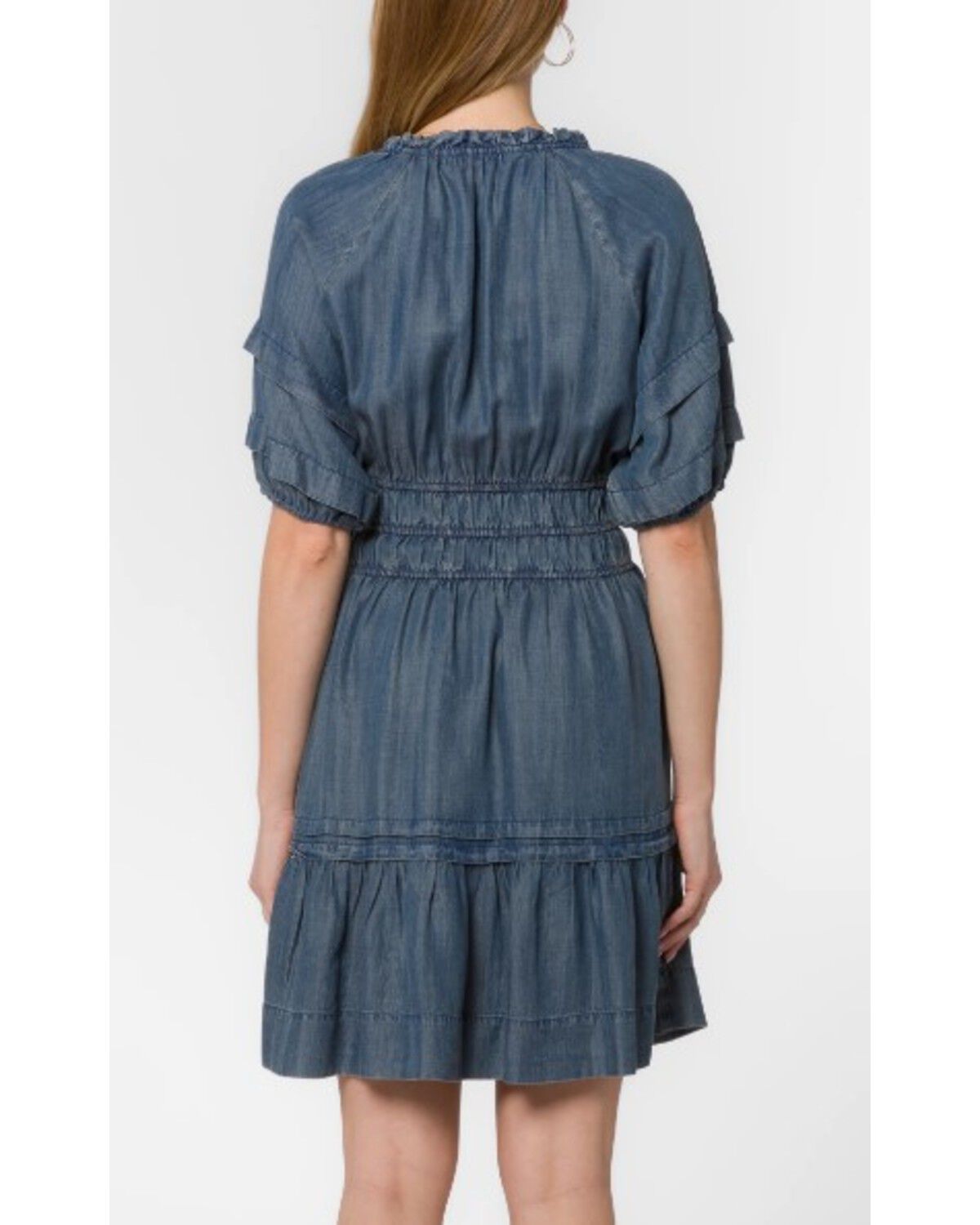 Image #3 - Velvet Heart Women's Tencel Short Sleeve Mini Dress, Blue, hi-res