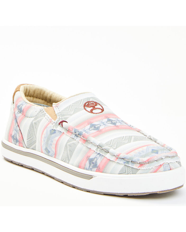 Twisted X Girls' HOOey Loper Shoes - Moc Toe, Pink, hi-res