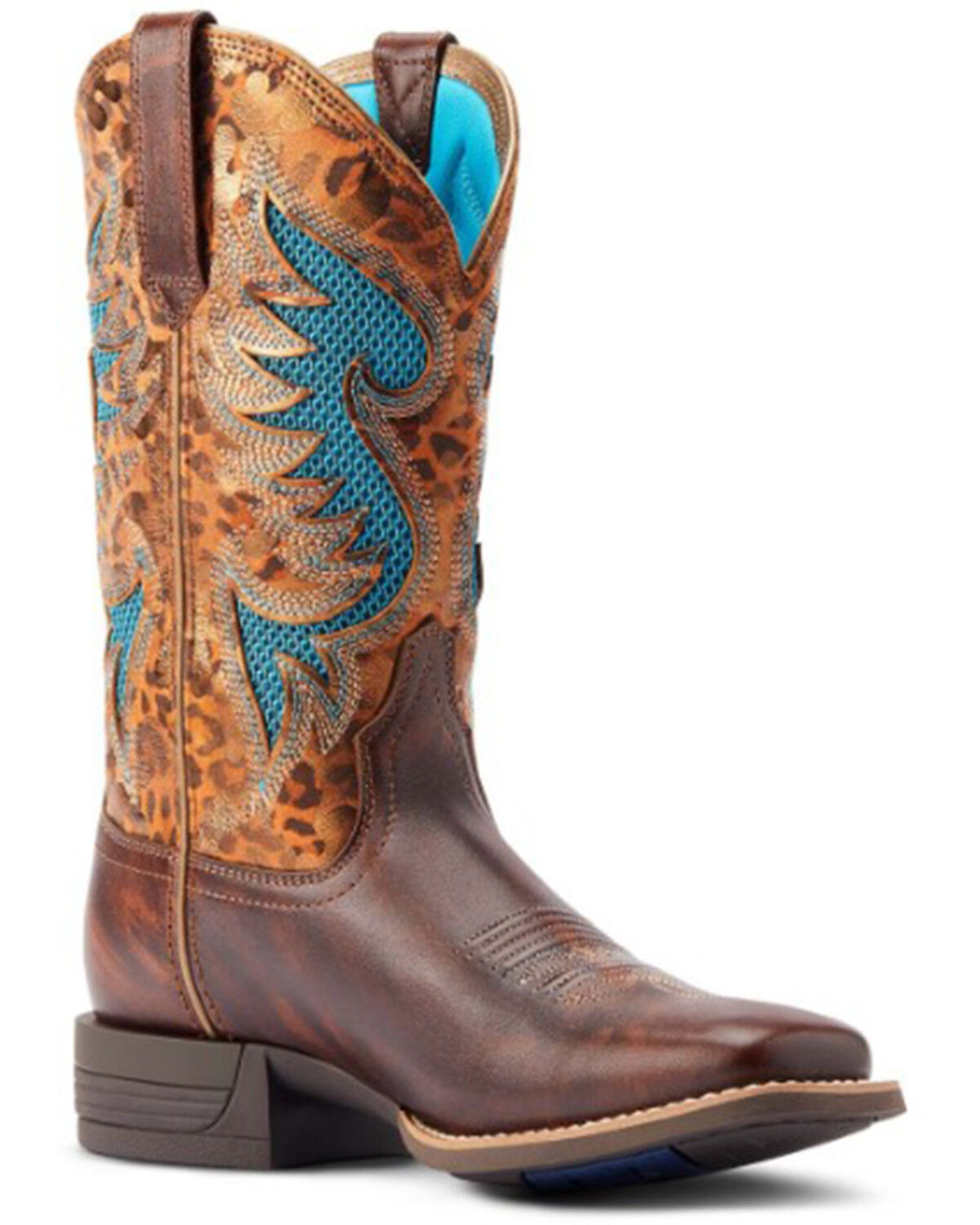 Image #1 - Ariat Women's Pinto VentTEK Western Performance Boots - Broad Square Toe, Brown, hi-res