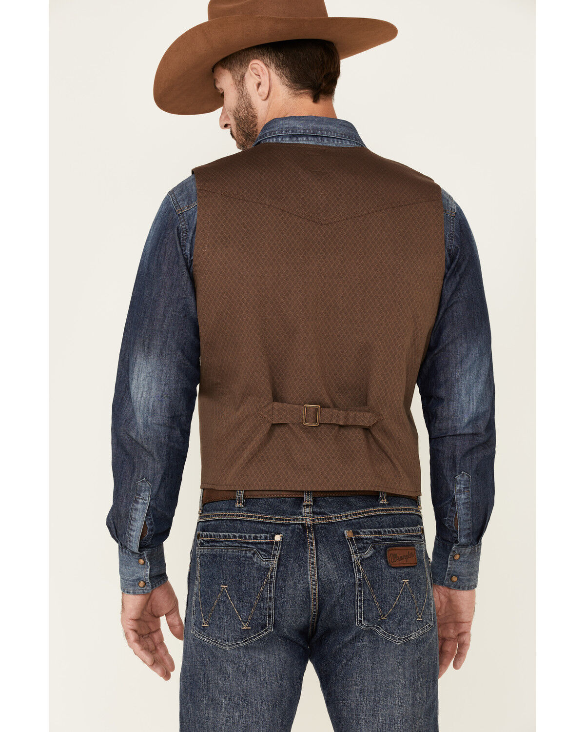 Image #4 - Moonshine Spirit Men's Seer Sucker Diamond Print Button Vest , , hi-res