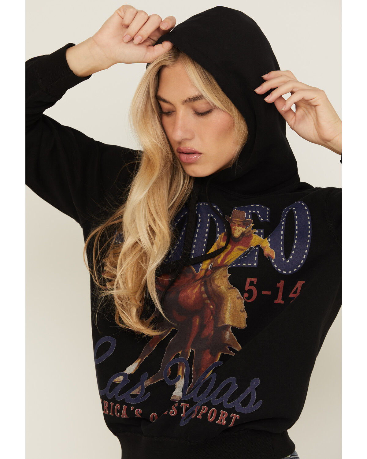 Image #2 - Rodeo Quincy Women's Rodeo Las Vegas Hoodie, Black, hi-res