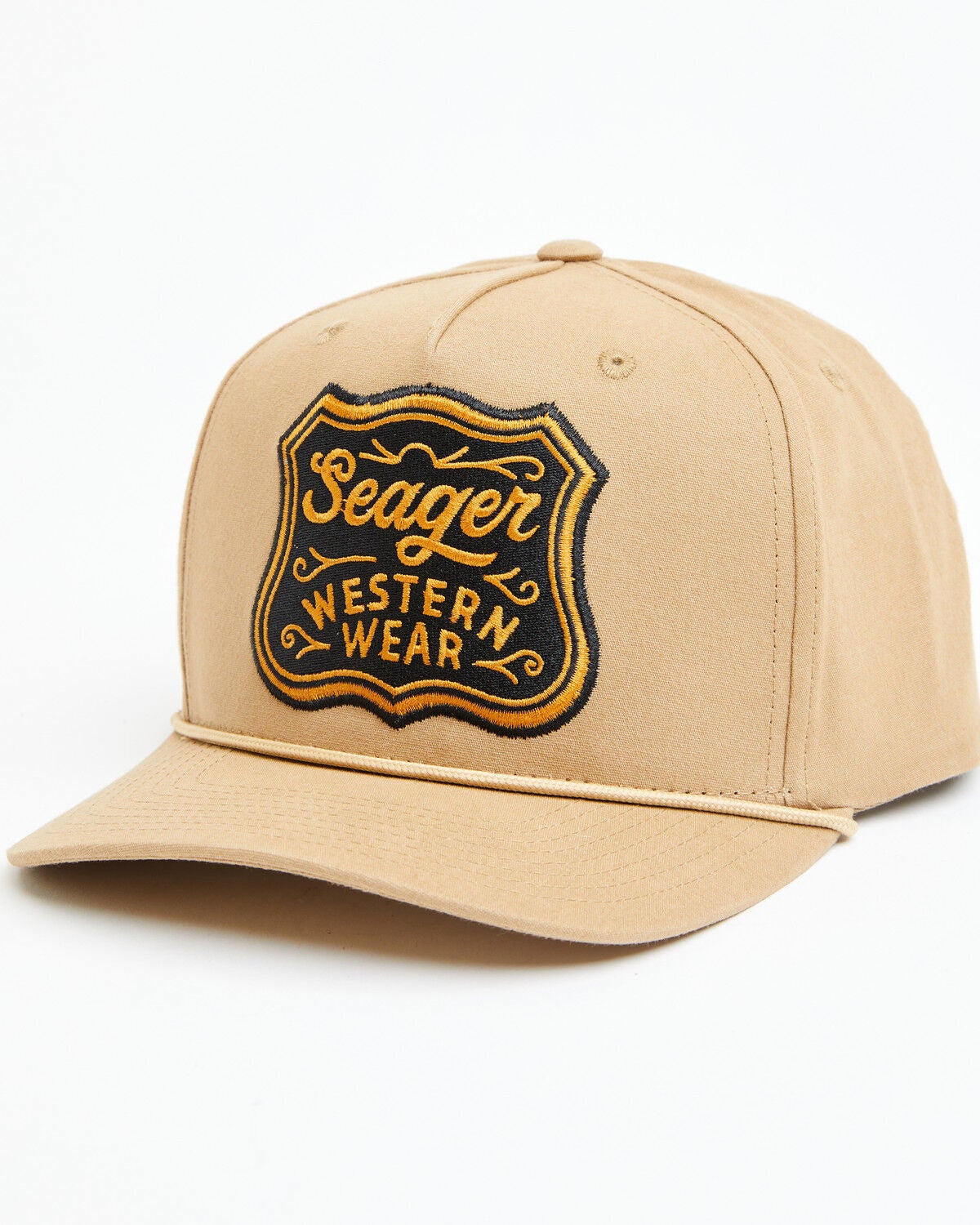 Seager Men's Badge Ball Cap, Tan, hi-res