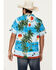 Image #4 - Cinch Men's Camp Ocean And Palm Trees Short Sleeve Button-Down Shirt, Blue, hi-res