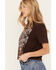 Cleo + Wolf Women's Craft Beer Boxy Graphic Tee, Chocolate, hi-res