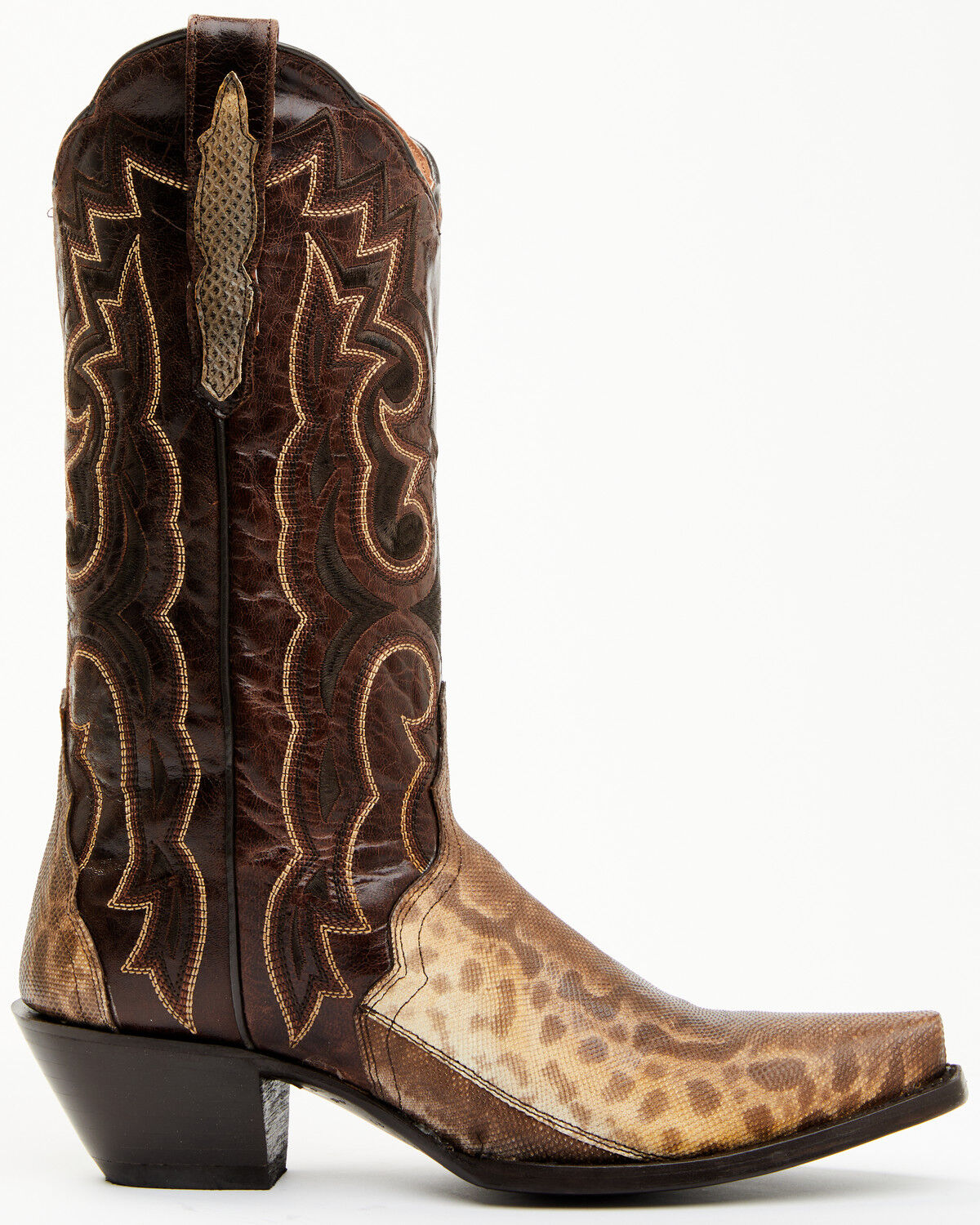 Image #2 - Dan Post Women's Karung Exotic Snake Western Boots - Snip Toe, Brown, hi-res