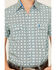 Image #3 - Rodeo Clothing Boys' Medallion Print Short Sleeve Pearl Snap Western Shirt, Teal, hi-res