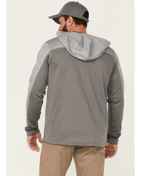 Browning Men's Gray Hayes 1/4 Zip Front Hooded Pullover, , hi-res