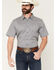 Image #1 - Cody James Men's Astro Geo Print Short Sleeve Button-Down Stretch Western Shirt, Grey, hi-res