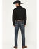 Image #3 - Rock & Roll Denim Men's Revolver Dark Wash Slim Straight Pleather Embroidered Stretch Denim Jeans, Dark Wash, hi-res