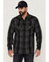 Image #1 - Ariat Men's Harrold Plaid Long Sleeve Snap Western Flannel Shirt, Black, hi-res