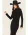 Image #2 - Ariat Women's Alicia Long Sleeve Fringe Sweater Midi Dress, Black, hi-res