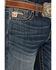Image #2 - Cinch Men's Ian Dark Stonewash Slim Bootcut Performance Stretch Denim Jeans, , hi-res