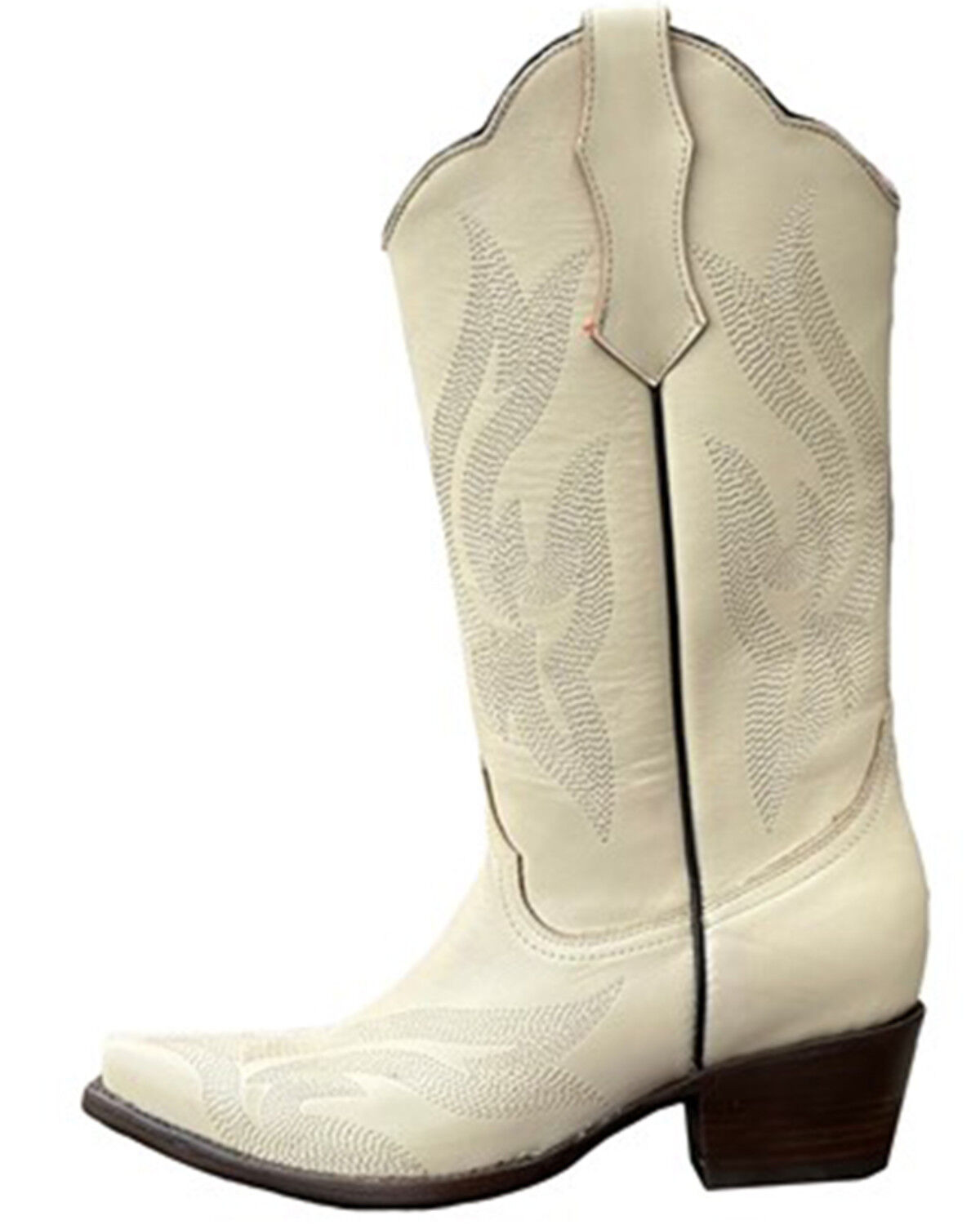 Image #3 - Planet Cowboy Women's Psychedelic Co-Co Nuts Leather Western Boot - Snip Toe, Cream/brown, hi-res