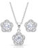 Image #1 - Montana Silversmiths Women's Starlight Flower Jewelry Set - 2 Piece, Silver, hi-res