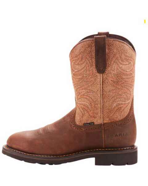 Image #2 - Ariat Men's Sierra Waterproof Western Work Boots - Steel Toe, Brown, hi-res