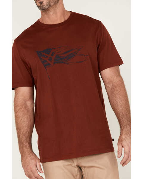 Image #3 - Hawx Men's Flying Flag Graphic Work T-Shirt , Dark Red, hi-res