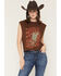 Image #1 - Merch Traffic Women's Johnny Cash Boot Muscle Tank, Brown, hi-res