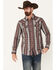 Image #2 - Moonshine Spirit Men's Ricochet Plaid Print Long Sleeve Snap Western Shirt, Purple, hi-res