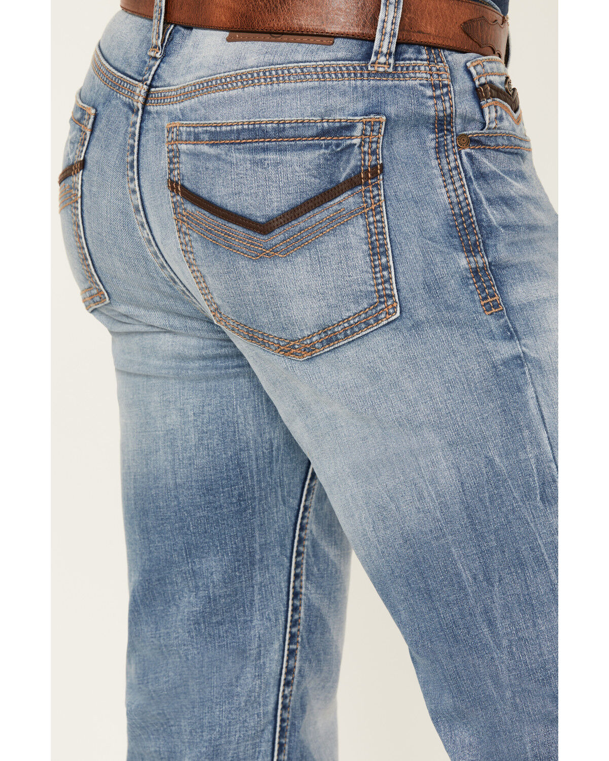 Image #4 - Cody James Men's Fire Water Medium Wash Slim Straight Stretch Denim Jeans, Medium Wash, hi-res
