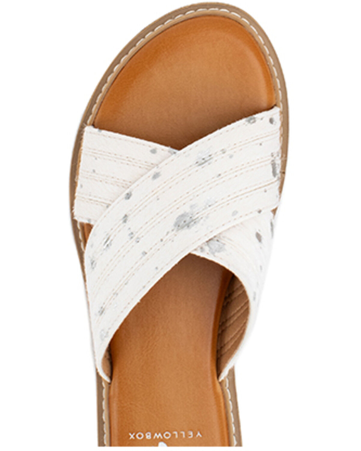 Image #4 - Yellow Box Women's Linta Crossband Slide Sandals, Silver, hi-res
