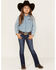 Shyanne Youth Girls' Dark Wash Dreamcatcher Embroidered Bootcut Jeans, Blue, hi-res