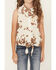 Image #3 - Shyanne Girls' Cow Print Sleeveless Pearl Snap Tie-Front Top, Coffee, hi-res