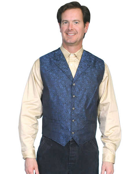 Image #1 - Rangewear by Scully Paisley Vest - Big & Tall, Blue, hi-res